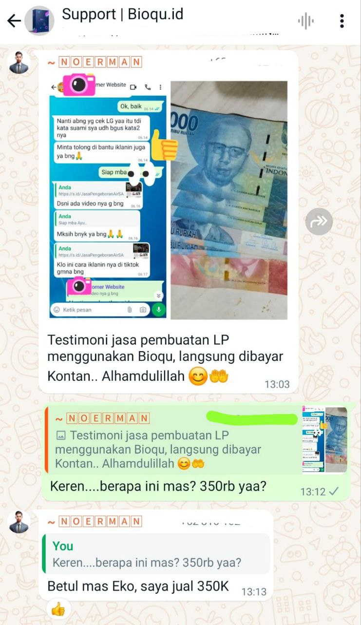 Testimoni jualan jasa 3